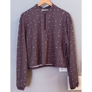 Bad Birdie Golf Top 1/4 Zip UV Long Sleeve Performance Throwing Darts Large New‎